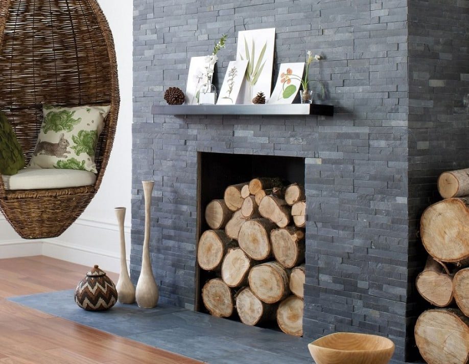 Quality Stone Ridge Stone Black Blend Faux Stone Panel